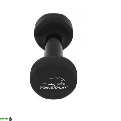 Гантели виниловые PowerPlay 2*2 кг. PP_4121 Черные (2шт. - пара) + Резинка для фитнеса 7,5кг