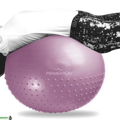 Мяч для фитнеса PowerPlay 4003 65 см Лиловый + насос