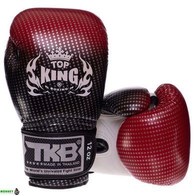 Рукавички шкіряні боксерські TOP KING Super Star TKBGSS-01 Чорний-синій 14 унції