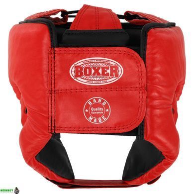 Шлем боксерский открытый кожаный BOXER 2027 Черный L