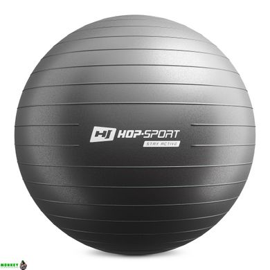 Фітбол Hop-Sport 75см чорний + насос 2020