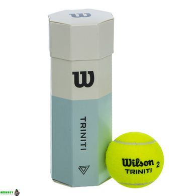 Мяч для большого тенниса WILSON TRINITI WRT125200 3шт салатовый