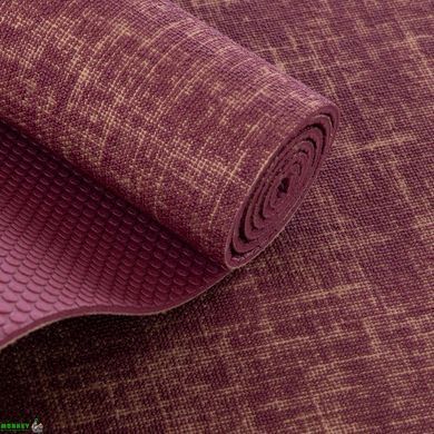 Коврик для йоги Льняной (Yoga mat) SP-Sport FI-2441 Синий размер 185x62x0,6см