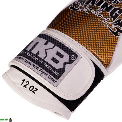 Рукавички шкіряні боксерські TOP KING EmPower TKBGEM-01 Чорний-золотий 18 унції