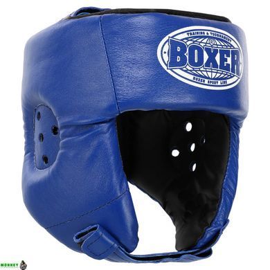 Шлем боксерский открытый кожаный BOXER 2027 Черный L
