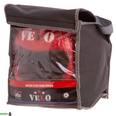 Шолом боксерський професійний шкіряний AIBA VELO 3080 XL червоний