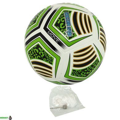 Мяч футбольный HIBRED SOCCER STAR FB-5463 №5 PU белый-зеленый