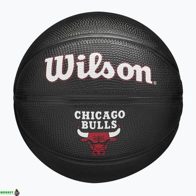 М'яч баскетбольний Wilson NBA TEAM TRIBUTE MINI BLACK CHI BULLS size 3