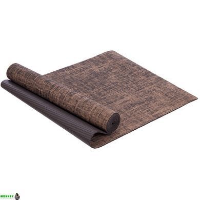 Коврик для йоги Льняной (Yoga mat) SP-Sport FI-2441 Синий размер 185x62x0,6см