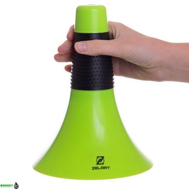 Конус-фишка спортивный набор для тренировок Zelart FI-2570 22,5х17,5см салатовый