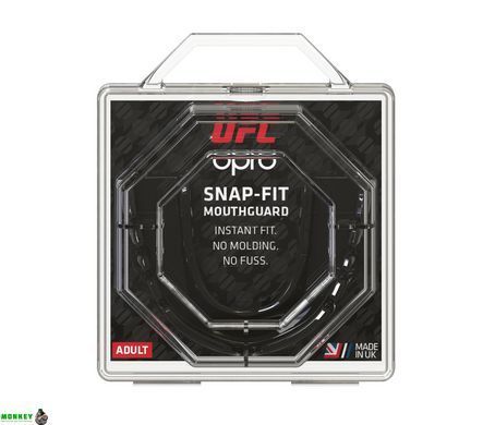 Капа OPRO Snap-Fit UFC детская (возраст до 10) Black (ufc.002263001)