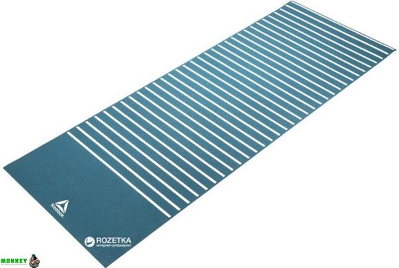 Двухсторонний коврик для йоги Reebok Double Sided 4mm Yoga Mat голубой, белый Уни 173 х 61 х 0,4 с