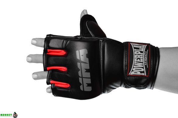 Перчатки для MMA PowerPlay 3053 черно-красные L/XL