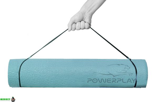 Коврик для йоги та фитнесу PowerPlay 4010 (173*61*0.6) Зелений