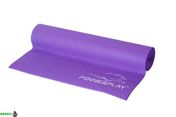 Коврик для йоги и фитнеса PowerPlay 4010 (173*61*0.6) фиолетовый