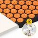 Коврик акупунктурный с валиком 4FIZJO Аппликатор Кузнецова 128 x 48 см 4FJ0049 Black/Orange