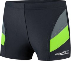 Плавки-боксери для хлопців Aqua Speed ​​ANDY 5595 чорний, сірий, зелений Діт 116см