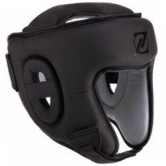 Шлем боксерский открытый с усиленной защитой макушки PU Zelart VL-3095 (р-р S-XL, черный-салатовый)