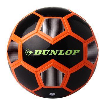 Футбольный мяч Dunlop Football черный+оранжевый