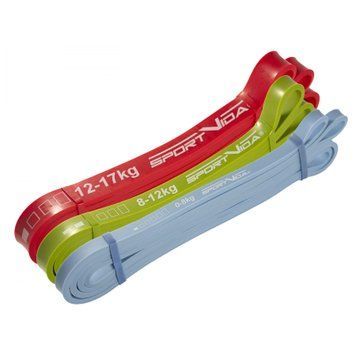 Резина для тренировок (резина для фитнеса и спорта) SportVida Power Band 3 шт 0-17 кг SV-HK0190-1