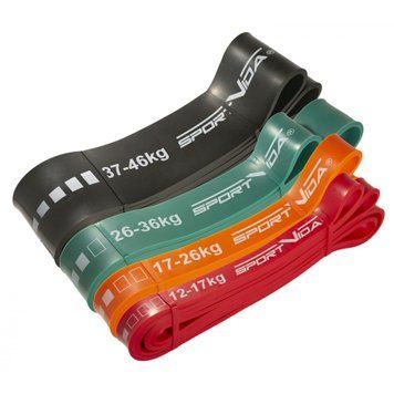 Эспандер-петля (резина для фитнеса и спорта) SportVida Power Band 4 шт 12-46 кг SV-HK0190-4