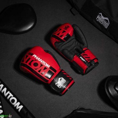 Боксерские перчатки Phantom APEX Red 10 унций (Бинты 4м. в подарок)