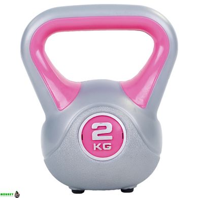Гиря пластиковая Zelart TA-5734-2 вес 2кг розовый