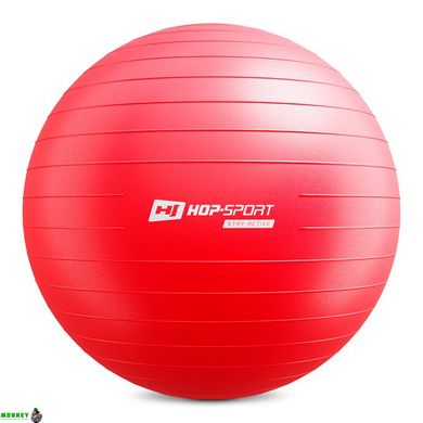 Фітбол Hop-Sport 85см червоний + насос 2020
