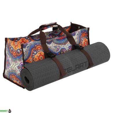 Сумка для фітнесу та йоги SP-Sport DoYourYoga Yoga bag FI-6971-1 сірий-помаранчевий