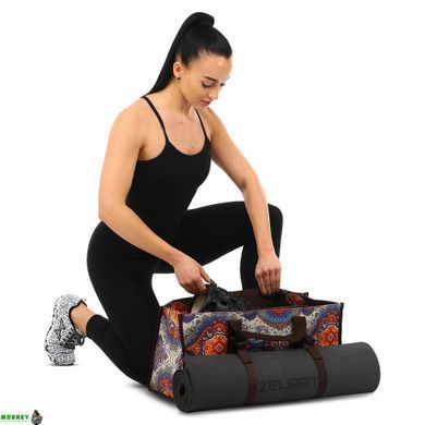 Сумка для фітнесу та йоги SP-Sport DoYourYoga Yoga bag FI-6971-1 сірий-помаранчевий