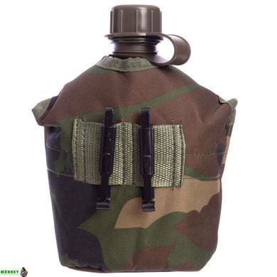 Фляга с котелком V-1л в чехле SP-Sport TY-4834 Хаки (пластик, чехол)