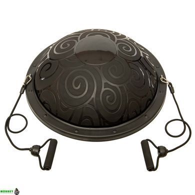 Полусфера для фитнеса с эспандерами BOSU SPOINT FI-1926 Черный