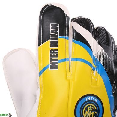 Перчатки вратарские INTER MILAN BALLONSTAR FB-0187-5 10 размер желтый-черный