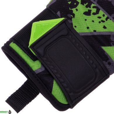 Рукавички воротарські SOCCERMAX GK-017 8 розмір зелений-чорний