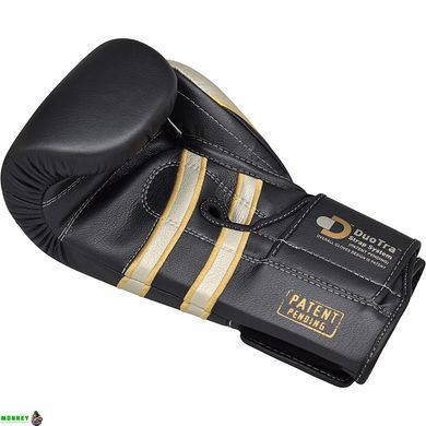 Боксерские перчатки RDX Leather Black White 14 ун.