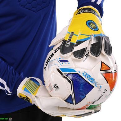 Перчатки вратарские INTER MILAN BALLONSTAR FB-0187-5 10 размер желтый-черный