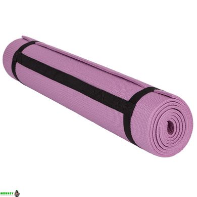 Килимок для йоги та фітнесу PowerPlay 4010 (173*61*0.6) Розовий