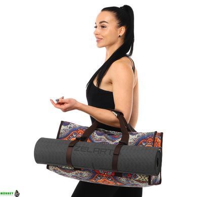 Сумка для фітнесу та йоги SP-Sport DoYourYoga Yoga bag FI-6971-1 сірий-помаранчевий