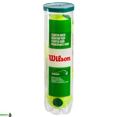 Мяч для большого тенниса WILSON STARTER PLAY GREEN WRT137400 4шт салатовый