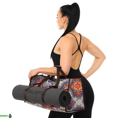 Сумка для фітнесу та йоги SP-Sport DoYourYoga Yoga bag FI-6971-1 сірий-помаранчевий