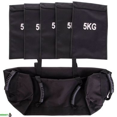 Сумка для кросфіта Sandbag Zelart FI-6232-2 50LB чорний