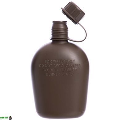 Фляга с котелком V-1л в чехле SP-Sport TY-4834 Хаки (пластик, чехол)