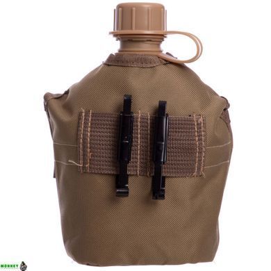 Фляга с котелком V-1л в чехле SP-Sport TY-4834 Хаки (пластик, чехол)