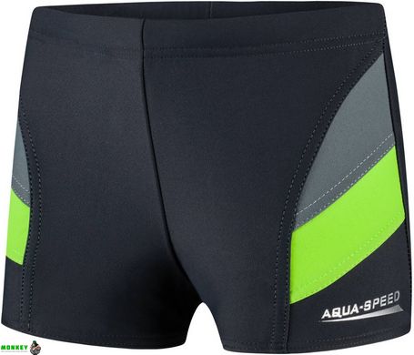 Плавки-боксери для хлопців Aqua Speed ​​ANDY 5595 чорний, сірий, зелений Діт 116см