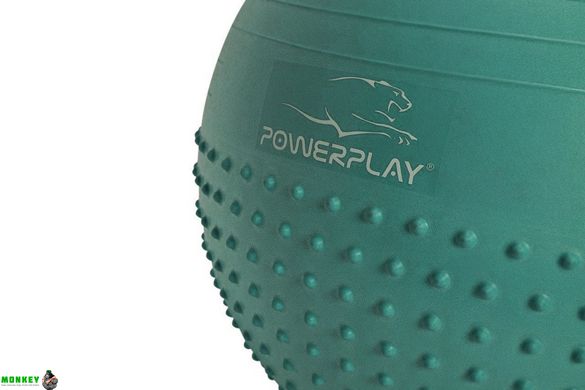 М'яч для фітнесу PowerPlay 4003 65см Зелений + насос