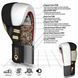 Рукавички боксерські RDX Leather Black White 14 ун.