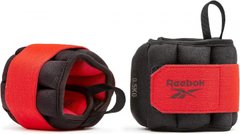 Обважнювачі зап'ястя Reebok Flexlock Wrist Weights чорний, червоний Уні 0.5 кг