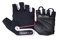 Перчатки для фитнеса и тяжелой атлетики PowerPlay 1750 женские черно-розовые XS
