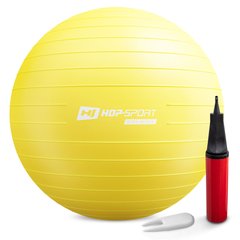 Фітбол Hop-Sport 75см жовтий + насос 2020
