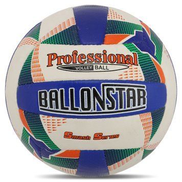 Мяч волейбольный PU BALLONSTAR VB-8859 (PU, №5, 3 слоя, сшит вручную)
